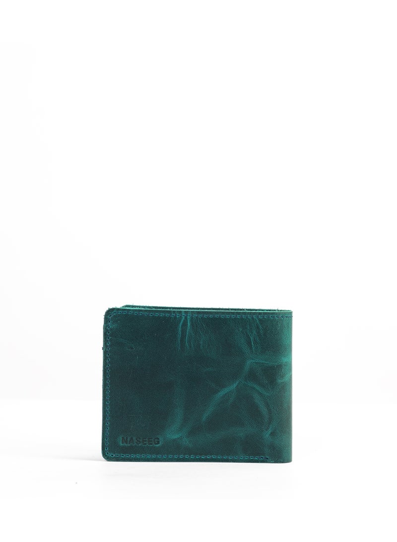 NASEEG Narmer Genuine Leather Wallet From Naseeg - Turquoise Crazy Horse - Image 1
